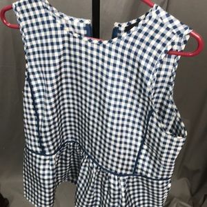 Blue/white Checkered top